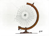Spinnengewebe / Cobweb, Illustration / cartoon
