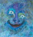 Der Heitere / Cheerful, Kalk auf Sperrholz / chalk on plywood, 90x100 cm