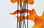 Doch reden / But Still Talking, Wandputz auf Leinwand / plaster on canvas, 120x80 cm