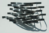 Schattenspiele 2 / Shaddow Play 2, Stahlbänder auf Leinwand / steel sheets on canvas, 50x70 cm