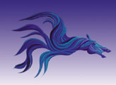 Blue Power / Blue Power, Pferdemotiv / horse painting